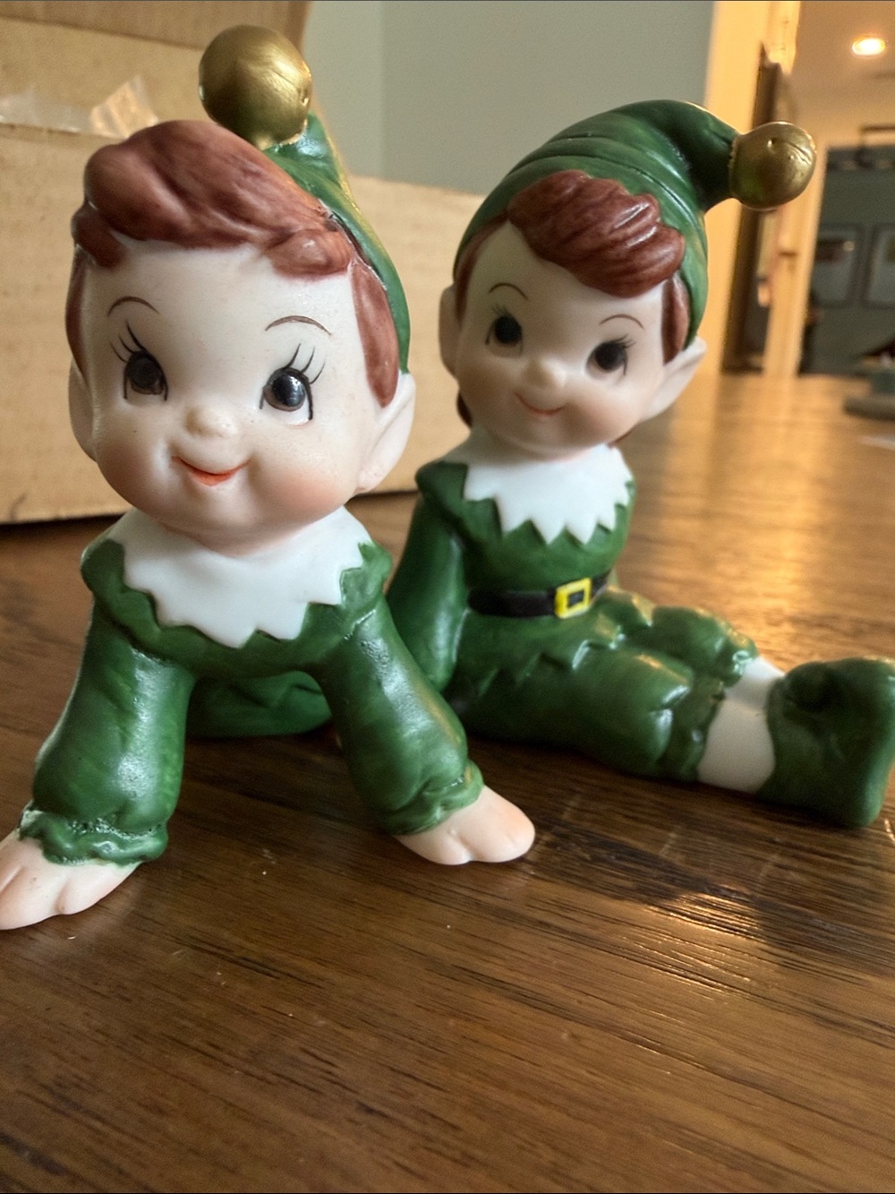 Vintage Lefton St. Patrick’s Day Leprechaun Figurines Set of 5 w/ Box 1990 - Picture 7 of 9